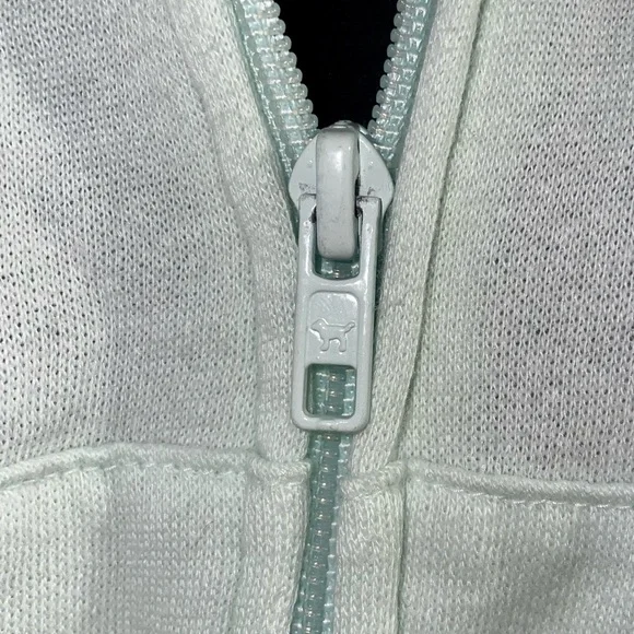 PINK Victoria’s Secret light teal blue/green zip up hoodie sweatshirt size small - Picture 2 of 16